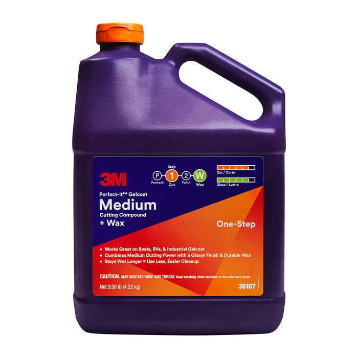 3M 051131-36107 Perfect-It Gelcoat Medium Cutting Compound/Wax, Gal.