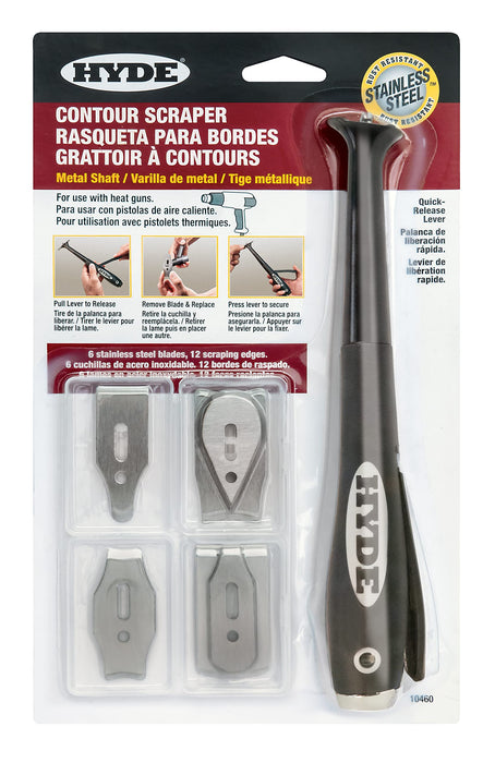 Hyde Tools 10460 Contour Scraper w/6 Baldes