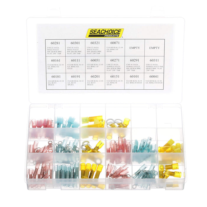Seachoice 60001 120 Piece Clear Seal Heat Shrink Terminal Kit
