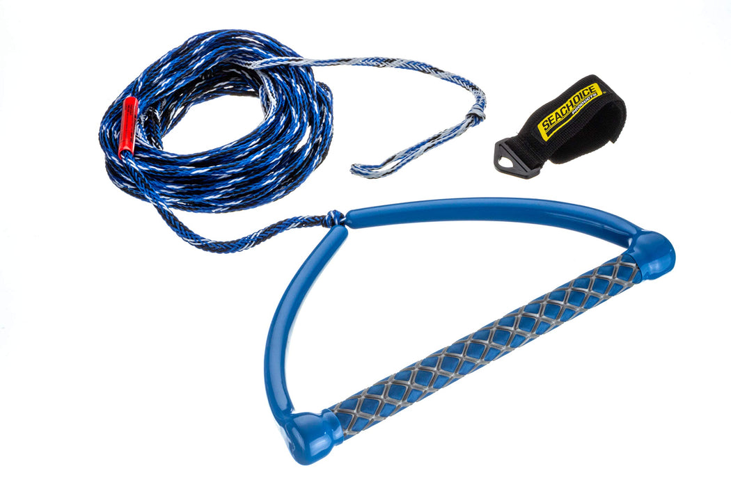 Seachoice 86724 3-Section Wakeboard Rope, 65', 15" Handle w/ Textured EVA Grip