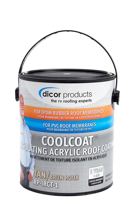 Dicor Corporation RP-IRCT-1 Cool Coat™ Insulating Roof Coating, Tan, Gal.