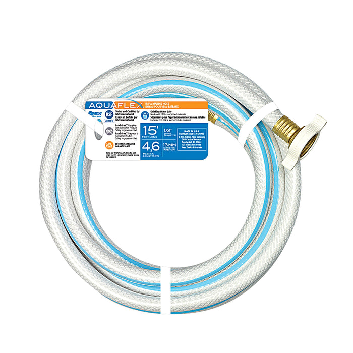 Teknor Apex 7503-15 Aquaflex White Hose, 1/2" x 15', 10/case