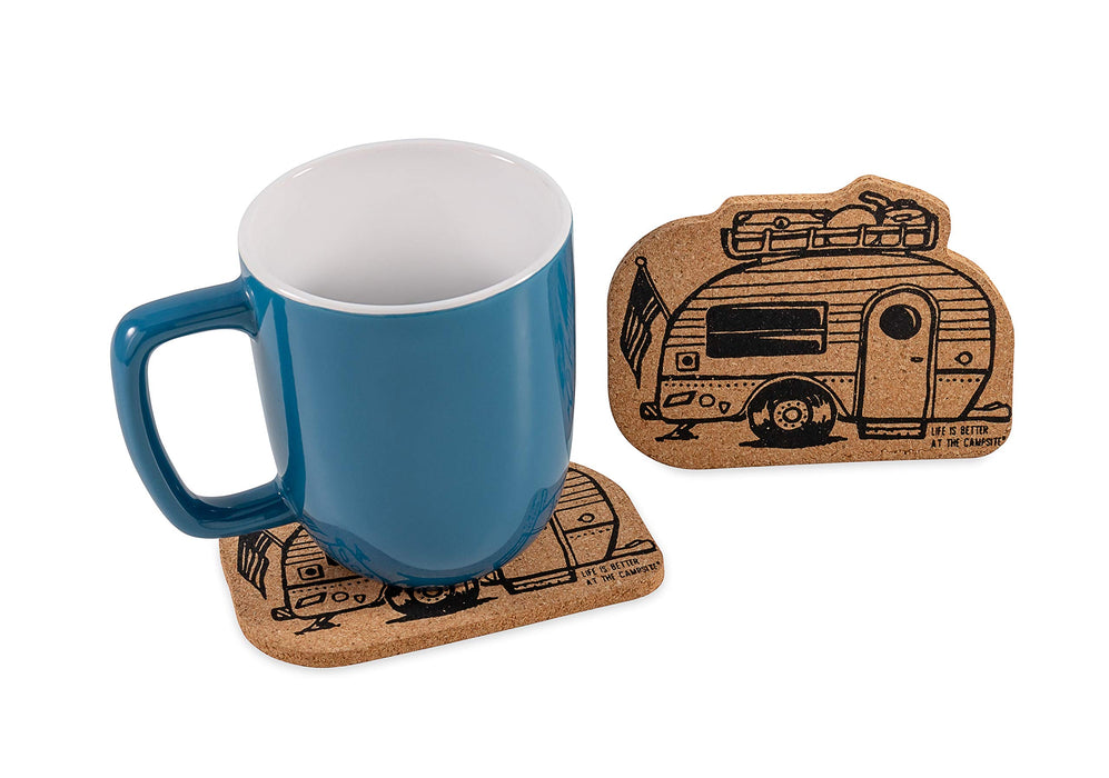 Camco 53384 Cork Coasters, 2/pk