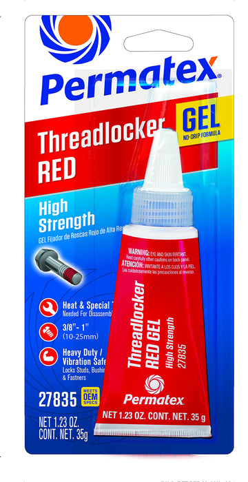 Permatex 27835 High Strength Threadlocker Red Gel, 35 gr., Red