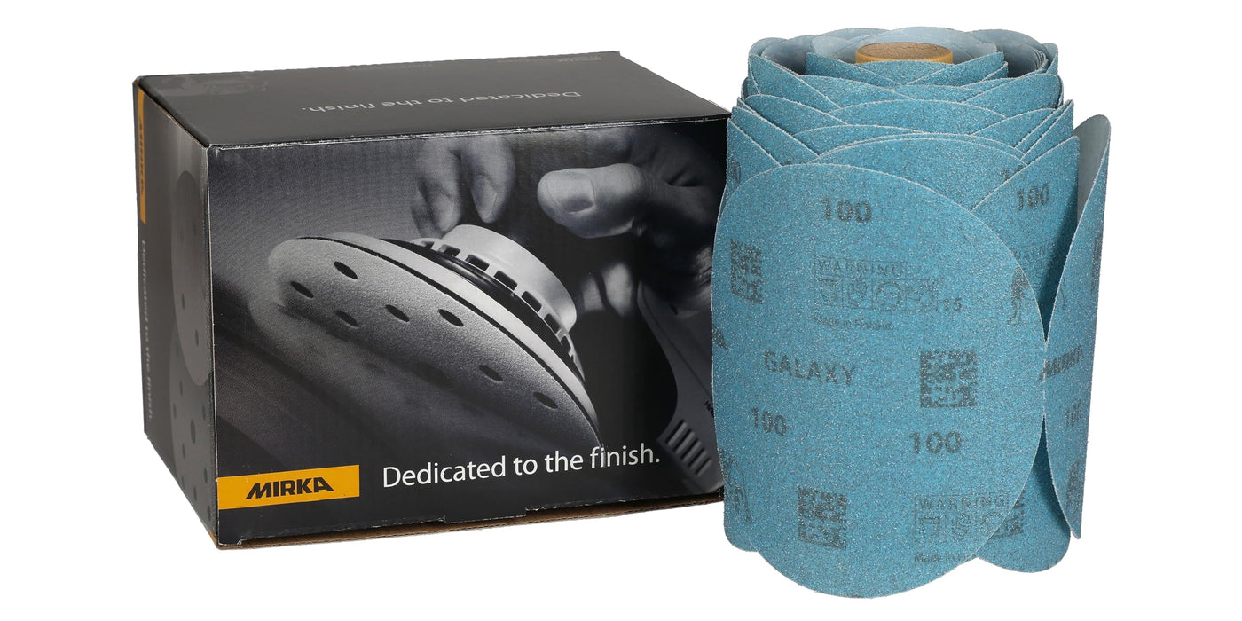Mirka FY-5PF-120 Galaxy PSA Abrasive Disc Roll, 5", Grade 120, 100/roll
