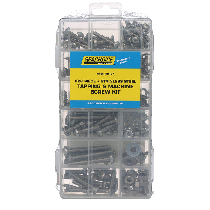 Seachoice KP5577SC Stainless Steel Tapping And Machine Screw Kit 226 Piece