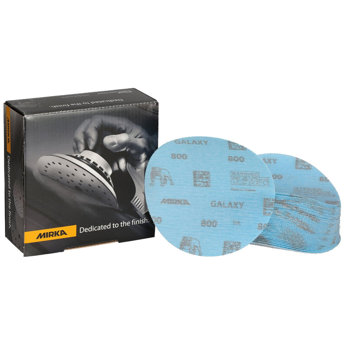 Mirka FY-612-800 Galaxy Grip Discs, 5", Grade 800, 50/pk