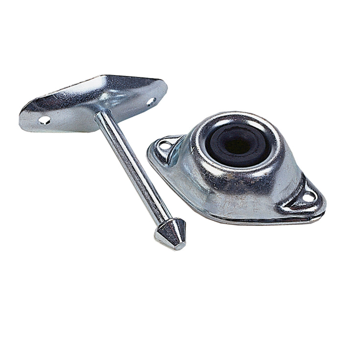 JR Products 10294 Zinc Plated Steel Straight Plunger 4-3/4" RV Door Stop
