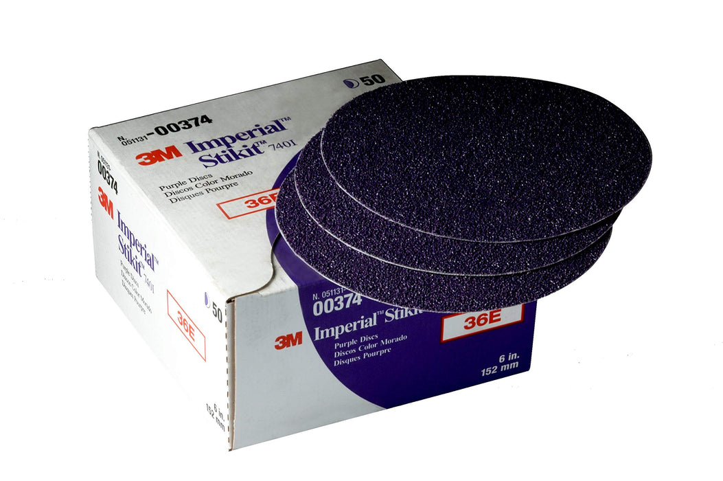 3M 374 6" 36E Purple Stikit Discs