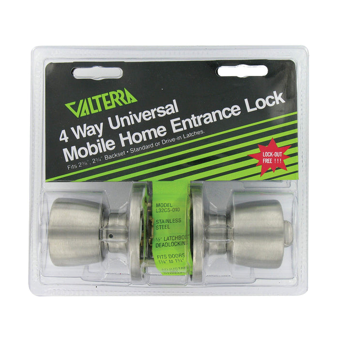 Valterra L32CS010 Stainless Steel 4 Way Universal Entrance Panic Proof Lock