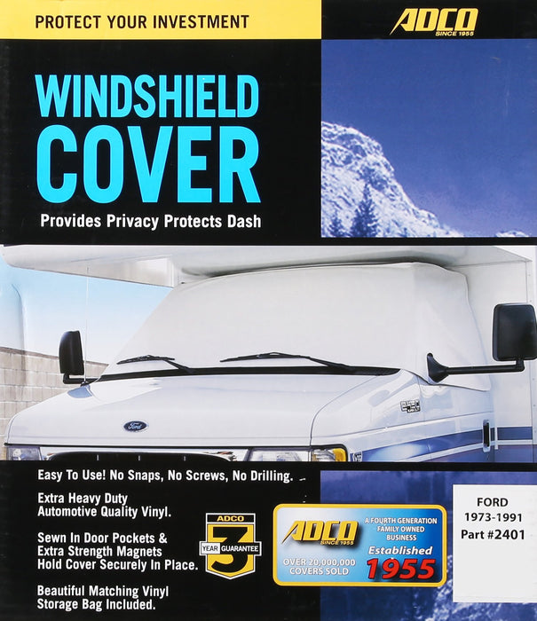 ADCO 2401 Class C Windshield Cover For RV, White