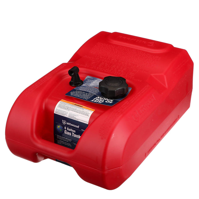 Attwood 8806LP2S Fuel Tank EPA Compliant 6 Gallon without Gauge