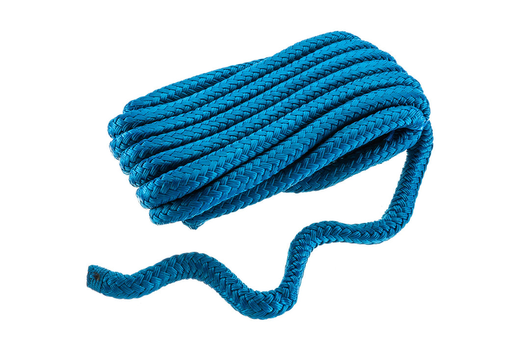 Seachoice Double-Braid Nylon Dock Line w/ Eye Splice, Pre-Shrunk, Heat Stabilized, 5/8 In. X 20 Ft., Blue