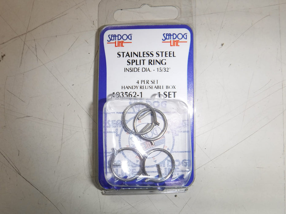 Sea Dog 193562-1 Sea-Dog Split Ring 15/32" SS 4/Cd