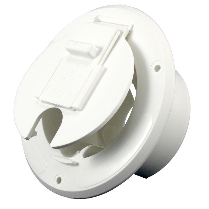 JR Products S-23-10-A Cable Hatch, Round Polar White