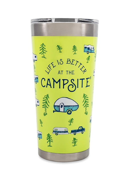 Camco 53321 Life Is Better At The Campsite Tumbler, 20 oz., Green