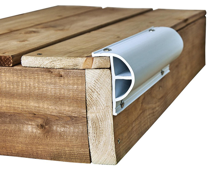 Dock Edge DE1200F ProDock Commercial Grade Heavy P Profile, White, 8'