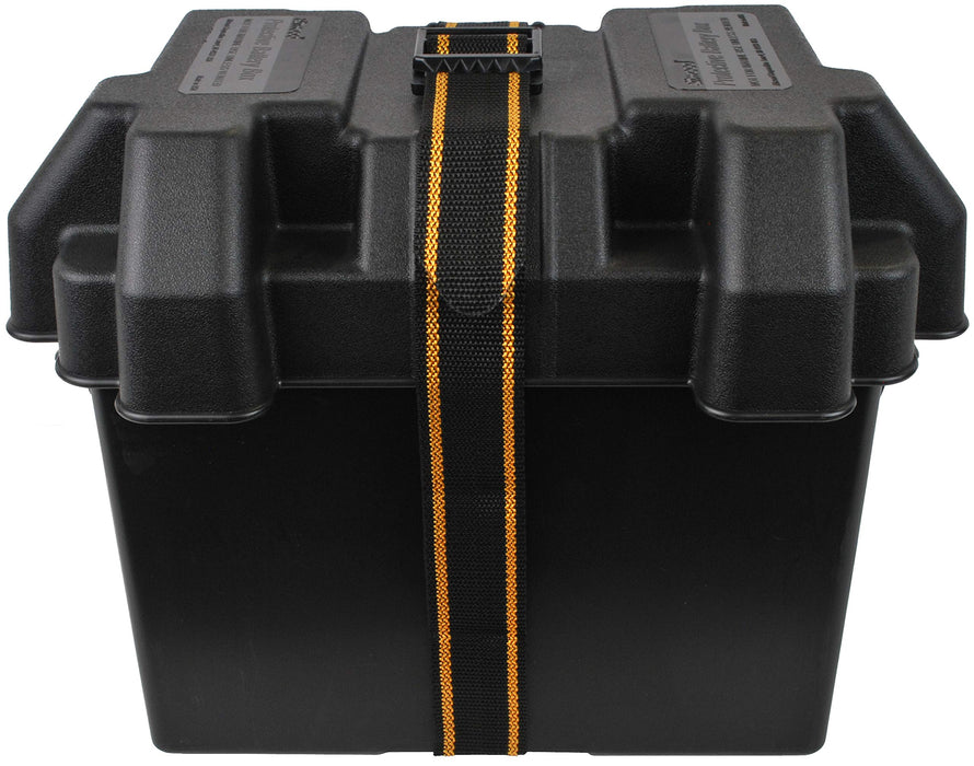 Attwood 9069-1 Standard Non-Vented Battery Box For Group 24/24M, Black