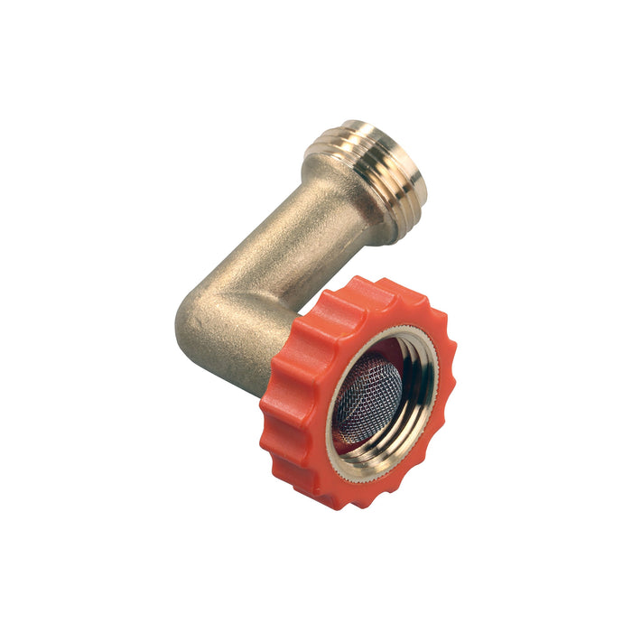 JR Products 62235 Lead Free Brass 90 Degree RV Hose Saver