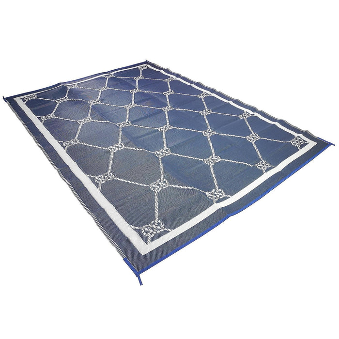 FulTyme RV 8 X 16 BLUE/WHITE FulTyme RV 6066 Outdoor Patio Mat, Blue/White, 8' x 16'