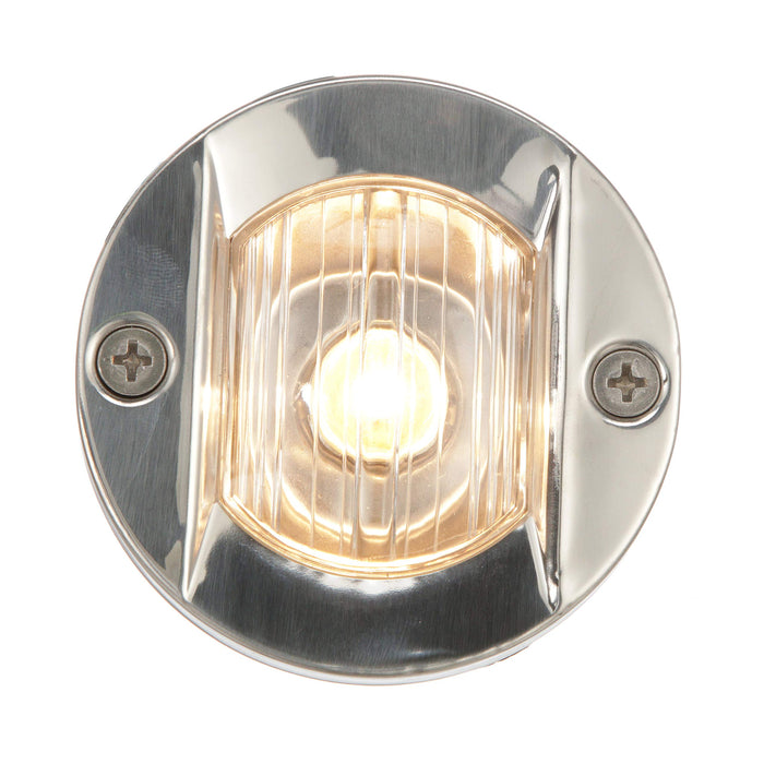 Seachoice 5381 Round Navigation Transom Light w/ SS Flange, 3 In., Vertical Surface Mount
