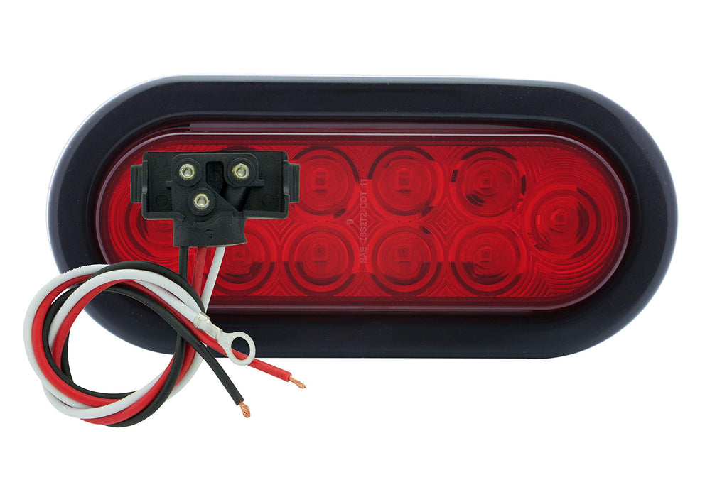 Optronics STL72RK Waterproof Stop & Turn LED Oval Tail Light Kit, Polycarbonate Lens & Housing
