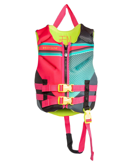 Body Glove Vests 23324CAQUPNK Children's Phantom Evoprene Vest, Aqua/Pink