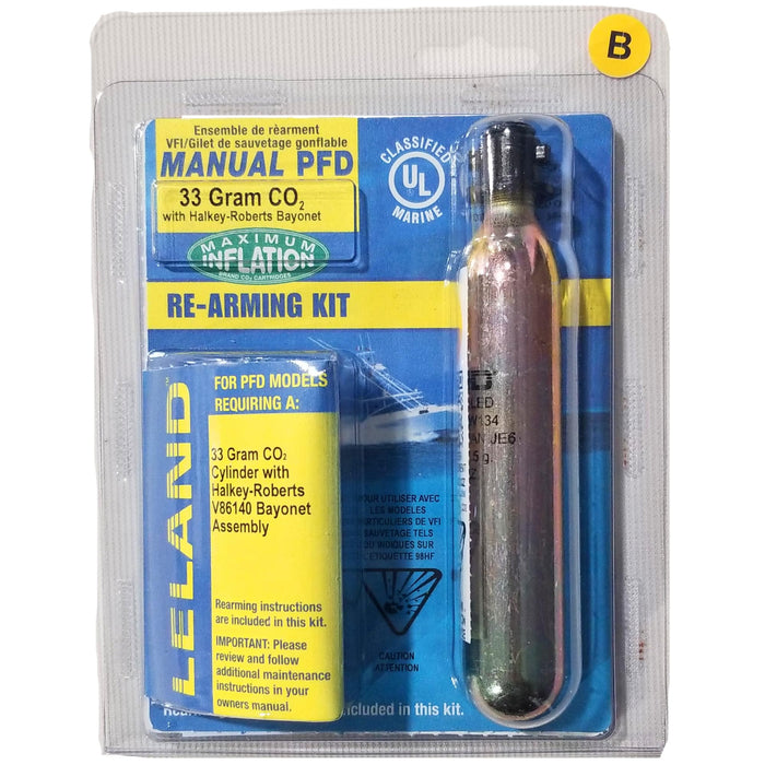 Leland Maximum Inflation V86160-85202Z Re-Arm Kit B 33G Manual Bayonet