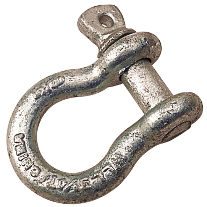 Sea Dog 147606 Galvanized Shackle, Load Rated, 5/16", B:9/16", C:13/16", D:1-1/8", Max Load 1/2 Ton