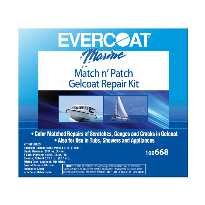 Fibre Glass-Evercoat 100668 Match N' Patch Gelcoat Repair Kit