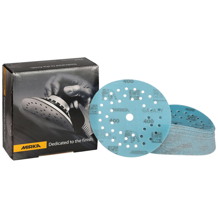 Mirka FY-5MF-400 Galaxy Dust Free Multi-Fit Grip Discs, 5", Grade 400, 50/pk