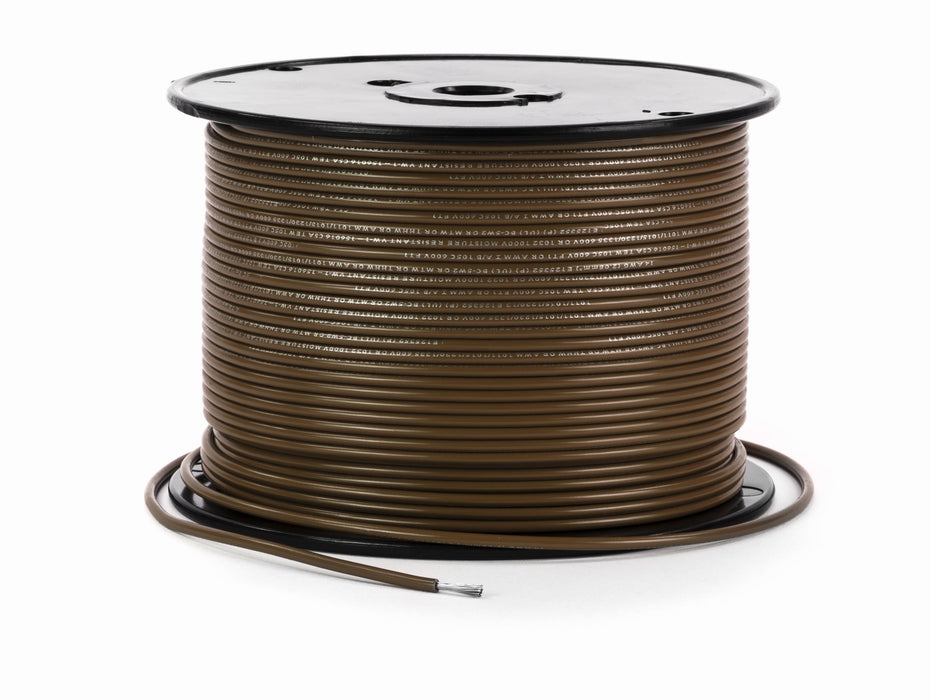Cobra Wire and Cable A1012T06100FT Primary Tinned Copper Wire, 12 AWG, 100', Brown