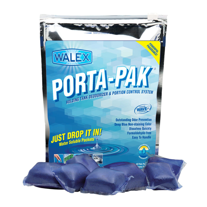 Walex Products PPSGBG Walex Porta-Pak Fresh Scent Holding Tank Deodorizer, 50/Pk