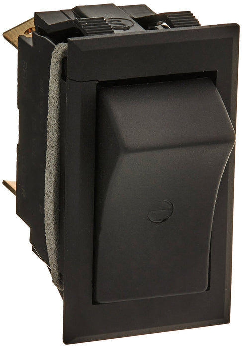 Sierra RK19550-1 Contura Black Illuminated Waterproof DPDT 7 Blade Terminal, (On)/Off/(On) Rocker Switch
