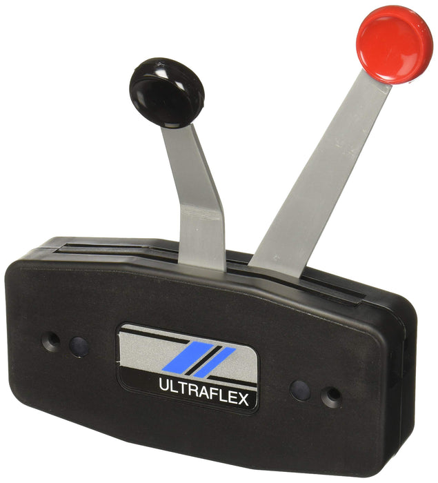 Uflex B49 Single Function Dual Lever Side Mount Control, Black