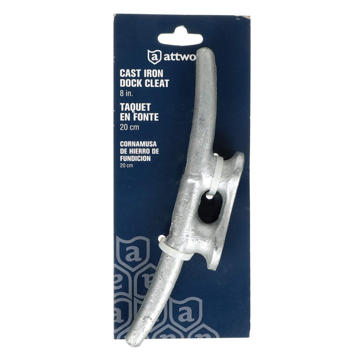 Attwood 12102L3 Cast Iron Galvanized Dock Cleat 8"