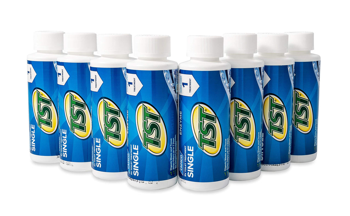 Camco 41501 TST Blue Enzyme Toilet Treatment, 4 oz., 8/pk