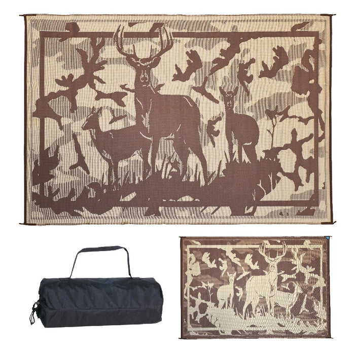 Ming's Mark HC8117 Reversible Mat, Deer Camo/Brown, 8' x 11'