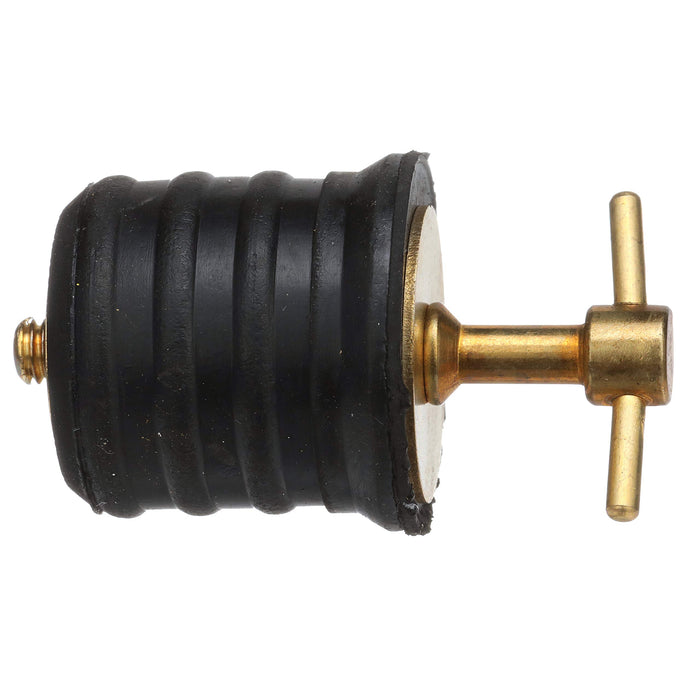Seachoice 50-18861 Twist-Turn 1.25 In. Marine Boat Brass Drain Plug w/ Neoprene, Seal