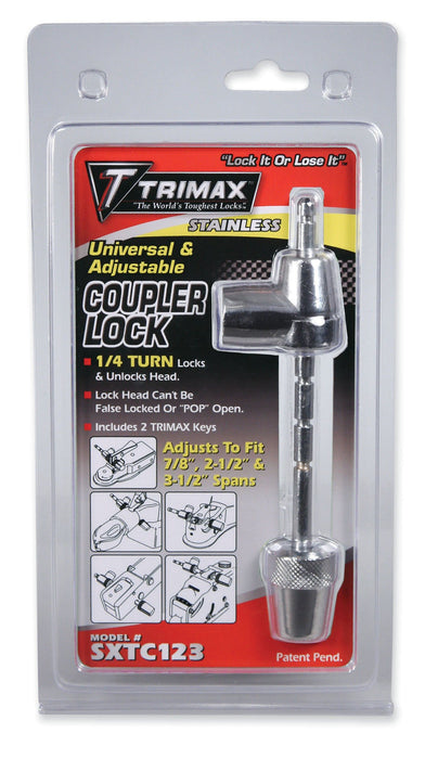 Trimax Locks SXTC123 Trimax Stainless Steel Universal Coupler Lock