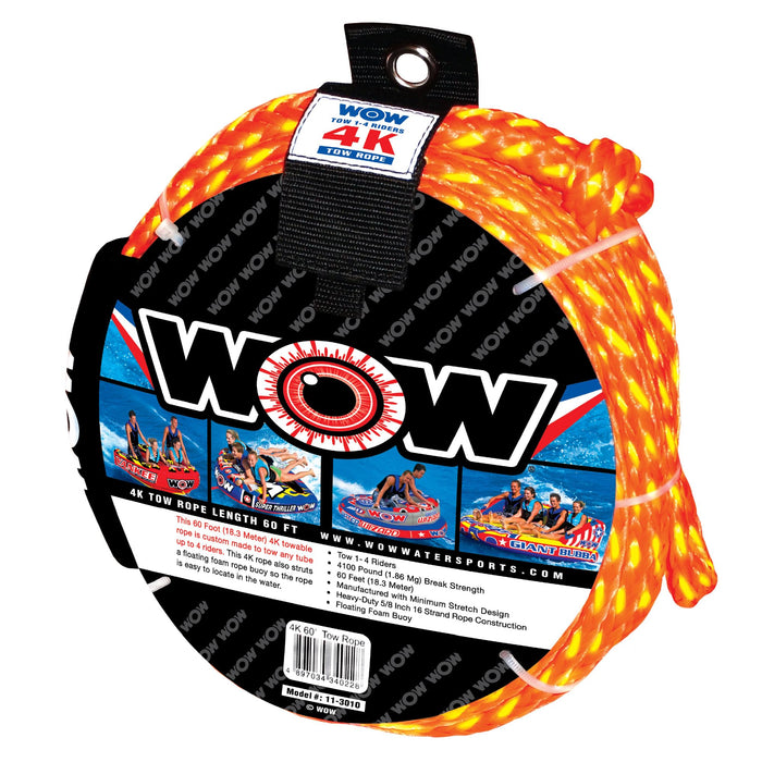 WOW Towable Tow Rope, 60', 4 Riders
