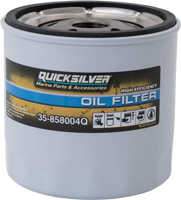 Quicksilver 858004Q High Performance Oil Filter for MerCruiser Sterndrive and Inboards Engines