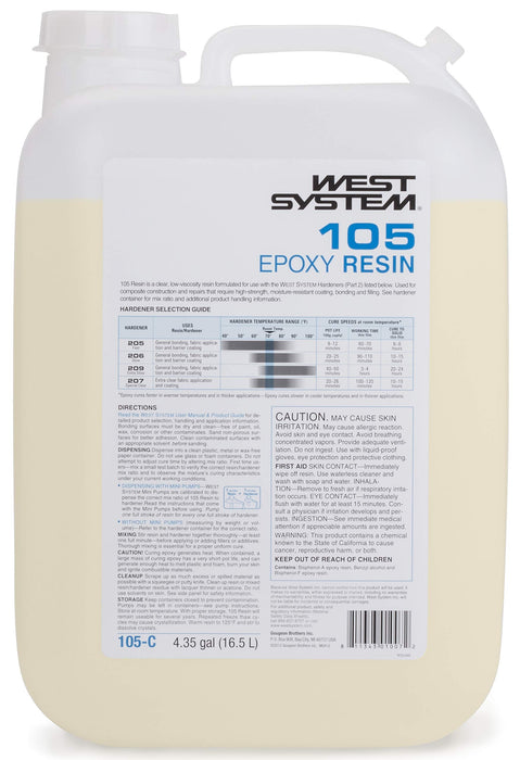 West System 105C Resin - 4.35 Gallon