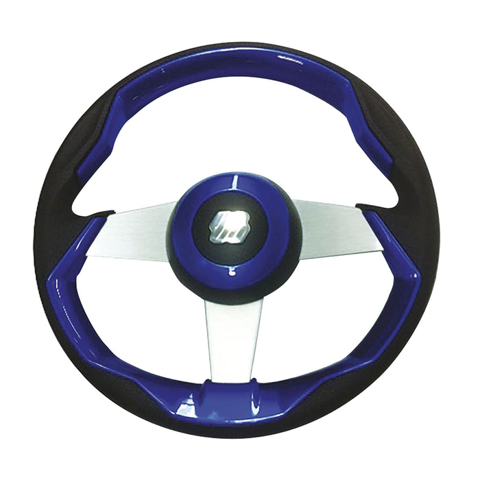 Uflex GRIMANI BL/S Uflex Steering Wheel, Blue w/Silver Spokes