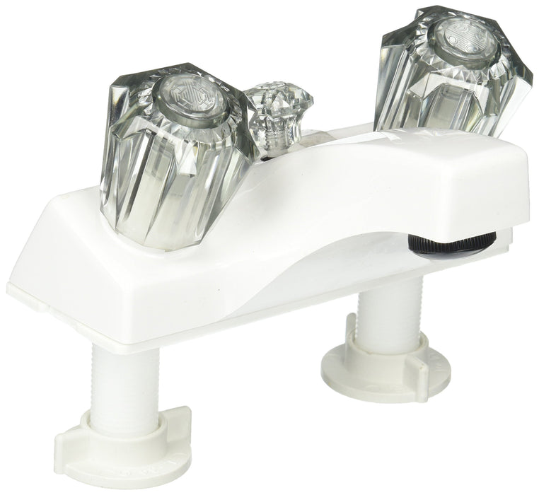 Bristol Products 20373W21 Utopia Lavatory Shower Faucet, White w/Smoked Handles