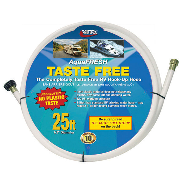 Valterra W01-0004 White 120 PSI 1/2" x 25' Taste Free RV Drinking Water Hose