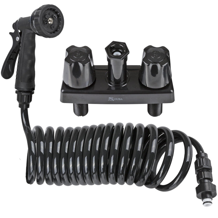 Dura Faucet DF-SA186-BK Exterior Spray Faucet Kit, Black