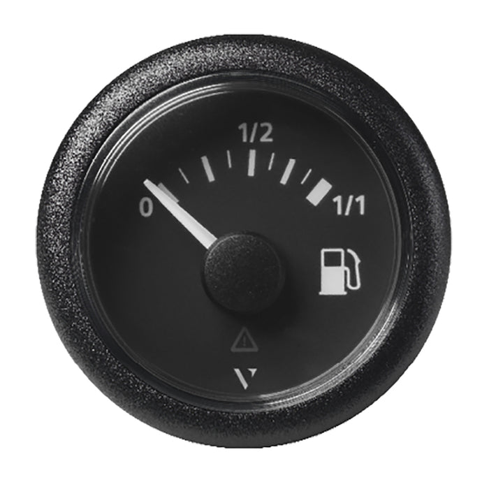 Veratron 52mm (2-1/16") ViewLine Fuel Tank Level Gauge - 0 to 1/1 - Black Dial and Round Bezel