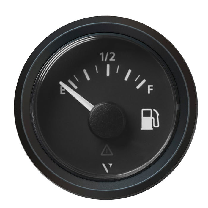 Veratron 52mm (2-1/16") ViewLine Fuel Level Gauge Empty/Full - 240 to 33.5 OHM - Black Dial and Triangular Bezel