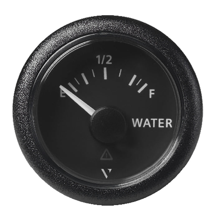 Veratron 52mm (2-1/16") ViewLine Fresh Water Resistive - Empty/Full - 3 to 180 DegreesOHM - Black Dial and Round Bezel